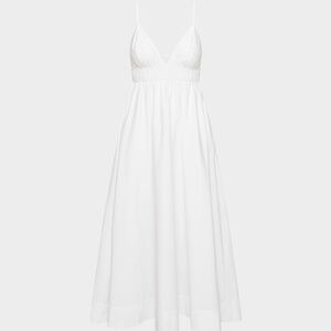 babaton encourage poplin dress || bright white